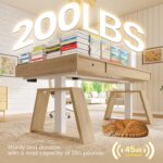 SEDETA 59 Inch L Shaped Electric Standing Desk with Drawers, Executive Adjustable Desk with Power Outlets, Sit Stand Computer Table for Home Office, Oak - Image 9