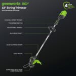 Greenworks 80V 21” Brushless (Push) Cordless Electric Lawn Mower + (500 CFM) Axial Leaf Blower + 13” String Trimmer (75+ Compatible Tools), (2) 2.0Ah Batteries and 30 Minute Rapid Charger - Image 5