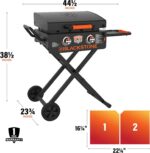 Blackstone 2350 On-the-Go 22” Omnivore Flex-Fold Griddle with Locking Hood, Powder Coated Steel, Black - Image 4