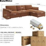 EASE MOOSE Sectional Modular Sofa,Oversized L Shape Sectional Couch Wide Deep seat Sectional Sofa,FSC Certified Comfortable Chenille - Image 3