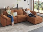 EASE MOOSE Sectional Modular Sofa,Oversized L Shape Sectional Couch Wide Deep seat Sectional Sofa,FSC Certified Comfortable Chenille - Image 7