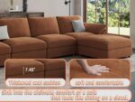 EASE MOOSE Sectional Modular Sofa,Oversized L Shape Sectional Couch Wide Deep seat Sectional Sofa,FSC Certified Comfortable Chenille - Image 8