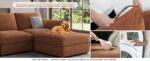 EASE MOOSE Sectional Modular Sofa,Oversized L Shape Sectional Couch Wide Deep seat Sectional Sofa,FSC Certified Comfortable Chenille - Image 9