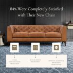 POLY & BARK Essex 89” Full-Grain Italian Leather Sofa – Tufted Back, Feather-Down Comfort, Solid Wood Frame, Cognac Tan - Image 9