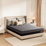 MLILY EGOHOME 12 Inch Queen Memory Foam Mattress for Back Pain, Cooling Copper Gel Bed in a Box, Foam Made in USA, CertiPUR-US Certified, Therapeutic Medium Firm, Double 60x80x12 Black - Image 8