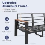 Aoxun Aluminum Patio Furniture Set 7 Seats, Oversized Outdoor Sectional with Washable Thick Cushions, Coffee Table and Waterproof Cover, Patio Conversation Sets for Porch, Balcony, Deck - Image 6