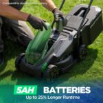 14" Cordless Lawn Mower, 20V Lightweight Push Mower with 5.0Ah Battery, Ultra-Quiet Motor for Small Yards, Lawn Care, Backyard Maintenance - Image 9