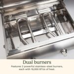 Cuisinart Chef's Style Tabletop Portable Propane Grill, 20,000 BTU Stainless Steel 2-Burner Outdoor Gas Grill for Camping, Tailgates, BBQ, Hassle-Free Setup, Twist-Start Ignition, CGG-306 - Image 5