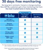 ADT Blu Doorbell Camera Kit, DIY Home Security System with 2K HD Smart Video Doorbell, 180 Degree View, Wireless, Night Vision, Weather Resistant, Door/Window Sensors, ADT+ App Control - Image 9
