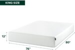 Zinus Green Tea Memory Foam Mattress 12 Inch, Pressure-Relieving Comfort & Full-Body Support, Naturally Fresh, Medium Firm Feel, CertiPUR-US & Oeko-TEX Certified Safe Materials, King - Image 3