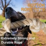 Fida Dog Rope Toys for Large/Medium Aggressive Chewers, Tough Cotton Chew Toy, 3 Feet 5 Knots Indestructible, Tug of War Dog Pull Rope Teeth Cleaning - Image 3