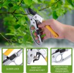 Premium Germany Pruning Shears, Work 3 Times Easier, Pruners Heady Duty, Sharp Garden Clippers Cut Fresh Flower, Hedge, Herb, Indoor Plants, Gardening Tools Scissors, Arthritis Weak Hand Snips - Image 6