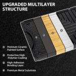Ceramic Nonstick Reversible Griddle for Coleman Cascade & Triton, 8.5" x 8.5" Square Flat & Ribbed Camping Griddle (1 Pack) | Built-In Storage Fit, No-Wobble Stable Design, For 2-Burner Camp Stoves - Image 5