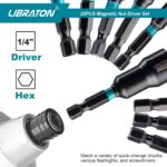 Libraton 20PCS Magnetic Nut Driver Set, Impact Drill Driver Bit Set 1/4", Metric and SAE Nut Driver, with Storage Bag, 5-13mm and 3/16''-1/2'' Nut Drivers - Image 4
