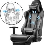 GTPLAYER Gaming Chair with Footrest, Ergonomic Computer Game Desk Chair, Reclining Game Chair Seat Height Adjustment, Swivel Rocker with Headrest and Lumbar (Grey) - Image 6