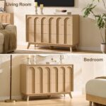 Oak&Sparrow Mid Century Modern Dresser for Bedroom, Natural Oak 6 Drawer Dresser with Arched Front, 47'' Wide Chest of Drawers Wood Storage Organizer for Living Room - Image 6