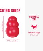 KONG Classic Stuffable Dog Toy - Fetch & Chew Toy for Dogs - Treat-Filling Capabilities & Erratic Bounce for Extended Play Time - Durable Natural Rubber Material - for Medium Dogs - Image 6