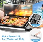GREEN PARTY 2 Burner Griddle Grill Combo, 2 in 1 Propane Gas BBQ Grill w/Cast Iron Plate, Outdoor Flat Top Grill, 20,000 BTU Output Small Propane Barbecue Grill for Camping Patio Backyard(No Dome Lid) - Image 4
