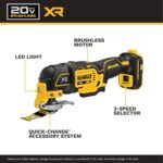 DEWALT 20V MAX XR Oscillating Multi-Tool Kit, Oscillating Tool Accessories, Cordless, 3-Speed, Quick Blade Change, Sand Paper, Blades, Battery and Charger Included (DCS356D1) - Image 4