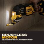 DEWALT 20V MAX XR Oscillating Multi-Tool Kit, Oscillating Tool Accessories, Cordless, 3-Speed, Quick Blade Change, Sand Paper, Blades, Battery and Charger Included (DCS356D1) - Image 5