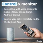 Shelly Plus Wall Dimmer UL | WiFi Smart Wall Dimmer Switch | Home Automation | Bluetooth Gateway | Compatible with Alexa, Home Assistant & Google | No Hub | Timer Schedule | Dimmable Lights - Image 3