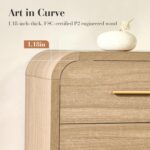 Curved 9-Drawer Dresser for Bedroom, 63" Wide Modern Chest of Drawers, Vanity Desk TV Stand for Living Room, Closet Storage Drawers Organizer Furniture, Nursery, Hallway, Oak - Image 8