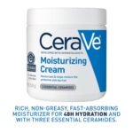 CeraVe Moisturizing Cream, Body and Face Moisturizer for Dry Skin, Body Cream with Hyaluronic Acid and Ceramides, Daily Moisturizer, Oil-Free, Fragrance Free, Non-Comedogenic, 19 Ounce - Image 9