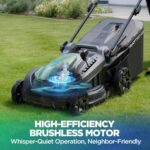 18" 40V Cordless Lawn Mower for Small to Medium Yards, Capable of Gas-Like Cuts with Brushless Motor, Used for Mulching/Bagging, 6 Heights for Seasonal Grass, Dual 5.0Ah Batteries Included - Image 6