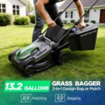18" 40V Cordless Lawn Mower for Small to Medium Yards, Capable of Gas-Like Cuts with Brushless Motor, Used for Mulching/Bagging, 6 Heights for Seasonal Grass, Dual 5.0Ah Batteries Included - Image 8