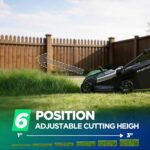 18" 40V Cordless Lawn Mower for Small to Medium Yards, Capable of Gas-Like Cuts with Brushless Motor, Used for Mulching/Bagging, 6 Heights for Seasonal Grass, Dual 5.0Ah Batteries Included - Image 9
