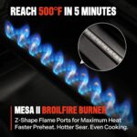Monument Grills 4 Burner Stainless Steel Propane Mesa 2 Gas Grill, 500°F in 5 Mins, 525 sq.in, 37,000 BTU, with Broil Zone, Foldable Side Shelves, Knob Controls, Built in Thermometer, Mesa II 410BZ - Image 4