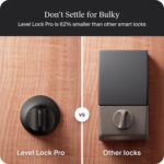 Level Lock Pro - World’s Smallest, Fastest, Innovative Smart Lock - Matter-Over-Thread Deadbolt Plus Apple Home Key - Keyless & Remote Access via Apple, Alexa, Google Home, SmartThings (Matte Black) - Image 3