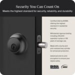 Level Lock Pro - World’s Smallest, Fastest, Innovative Smart Lock - Matter-Over-Thread Deadbolt Plus Apple Home Key - Keyless & Remote Access via Apple, Alexa, Google Home, SmartThings (Matte Black) - Image 6