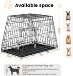 Gardner Pet Collapsible Dog Crate for Car, Portable Metal Frame Travel Dog Crate, Tapered Kennel Fit SUV Trunk, Car Dog Cage Measures 29" Lx 18.5" W x 21" H Kennel Carrier for Puppy/Small Dogs - Image 4