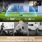 MOVA LiDAX Ultra 2000 Robot Lawn Mower with 4G for 0.5 Acre, No Wire No RTK+360° 3D LiDAR+AI Vision Auto Mapping, Zero-Edge Cutting, Cut Height 1.2"-3.9", 45% Slope, 150 Mowing Zones, Anti-Theft - Image 3