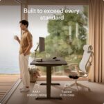 Desktronic HomePro Standing Desk 48x24 — Made in Europe, Ergonomic Sit Stand Home Office Desk, Electric Height Adjustable, Dual Motor, USB & USB-C Charging, Wobble-Free, Touchscreen, 3 Memory Presets - Image 3