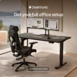 Desktronic HomePro Standing Desk 48x24 — Made in Europe, Ergonomic Sit Stand Home Office Desk, Electric Height Adjustable, Dual Motor, USB & USB-C Charging, Wobble-Free, Touchscreen, 3 Memory Presets - Image 10