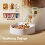 IMIPAW Automatic Cat Feeders, Timed Cat Dry Food Dispenser with Desiccant Bag, Dual Power Supply, Programmable Portion Size, 6 Meals, 20 Portions Per Day, Auto Pet Feeder for Cats and Small Dog, White - Image 6