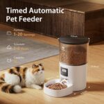 IMIPAW Automatic Cat Feeders, Timed Cat Dry Food Dispenser with Desiccant Bag, Dual Power Supply, Programmable Portion Size, 6 Meals, 20 Portions Per Day, Auto Pet Feeder for Cats and Small Dog, White - Image 7