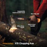 Fiskars X15 Splitting Axe, Tree Branch Cutter and Wood Splitter (23.5-Inch Axe) with Shock-Absorbing Handle - Image 3