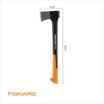 Fiskars X15 Splitting Axe, Tree Branch Cutter and Wood Splitter (23.5-Inch Axe) with Shock-Absorbing Handle - Image 7
