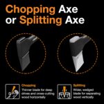 Fiskars X15 Splitting Axe, Tree Branch Cutter and Wood Splitter (23.5-Inch Axe) with Shock-Absorbing Handle - Image 11
