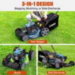 SENIX 21'' Self-Propelled Gas Lawn Mower (FWD), 170 cc 4-Cycle Engine 3.8 HP, 3-in-1 (Bagging/Mulching/Side Discharge), 6-Position Cutting Height Adjustment, 1.7 Bushels Grass Bag - Image 6