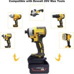 ML18DL Battery Adapter Compatible with Dewalt 20V Cordless Tools, Adapter Compatible with Mil-Waukee 18V M-18 Battery to Replacement for Dewalt 20V Max Lithium Batteries - Image 6