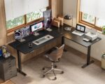 OffiGo 63 Inch Reversible L Shaped Electric Standing Desk, Height Adjustable Corner Stand up Desk, Ergonomic Large Lift Computer Table for Home, Office, Workstation, Black - Image 8
