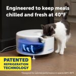PetSafe FreshFeed Refrigerated Pet Feeder Automatic Wet Food Feeder for Cats & Small Dogs App Control 6 Fresh Meals Stainless Steel Inserts White - Image 3