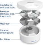 PetSafe FreshFeed Refrigerated Pet Feeder Automatic Wet Food Feeder for Cats & Small Dogs App Control 6 Fresh Meals Stainless Steel Inserts White - Image 10