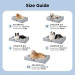 Bedsure Cooling Dog Beds Large Sized Dog - Orthopedic Large Dog Cooling Bed Washable, Dogs Couch Sofa with Waterproof Removable Cover, Pet Bed with Nonskid Bottom, Cooling Grey, 35" - Image 8