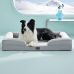 Bedsure Cooling Dog Beds Large Sized Dog - Orthopedic Large Dog Cooling Bed Washable, Dogs Couch Sofa with Waterproof Removable Cover, Pet Bed with Nonskid Bottom, Cooling Grey, 35" - Image 10
