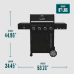 Charbroil Performance Series 4-Burner Gas Grill Cabinet with Side Burner, Black - 463253925 - Image 10